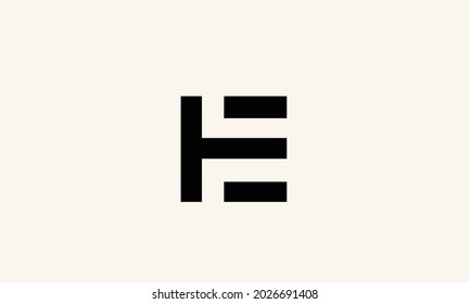 Alphabet letters Initials Monogram logo FE HE