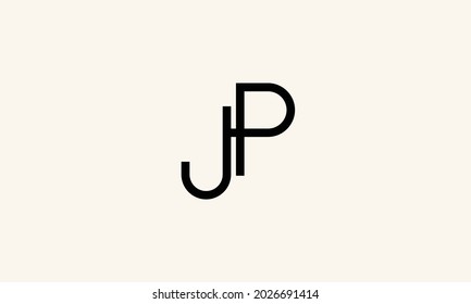 Alphabet letters Initials Monogram logo JP PJ J P