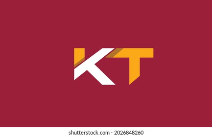 Alphabet letters Initials Monogram logo KT, TK, K and T