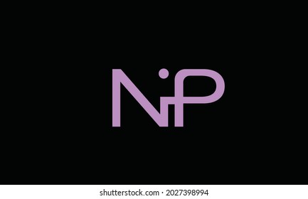 Letras alfabéticas Iniciales Monograma NP, PN, N y P
