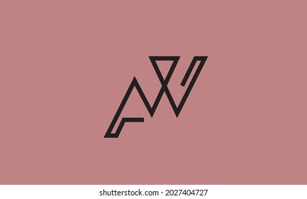 Alphabet letters Initials Monogram logo AW, WA, A and W