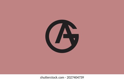 Alphabet letters Initials Monogram logo GA, AG, G and A