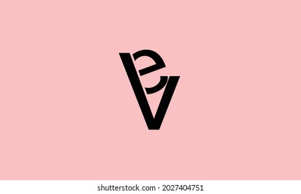 Alphabet letters Initials Monogram logo EV, VE, E and V