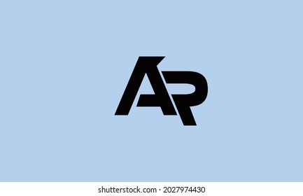 Alphabet letters Initials Monogram logo AR, RA, A and R
