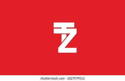 Alphabet letters Initials Monogram logo TZ, ZT, T and Z