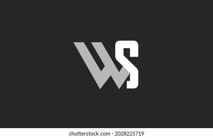 Letras alfabéticas Iniciales logotipo de monograma WS, SW, W y S