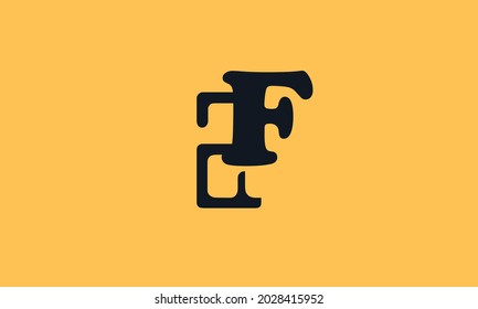 Alphabet letters Initials Monogram logo SF, FS, S and F