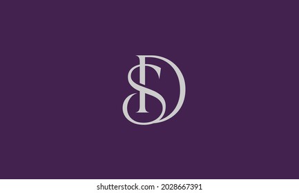 Alphabet letters Initials Monogram logo SD, DS, S and D