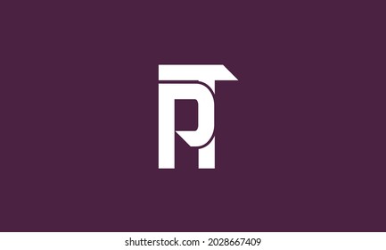 Alphabet letters Initials Monogram logo PT, TP, P and T