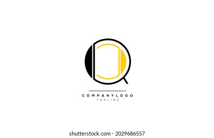 Alphabet letters Initials Monogram logo QC, QC INITIAL, QC letter