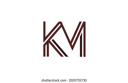 Alphabet Letters Initials Monogram Logo Km Stock Vector (Royalty Free ...