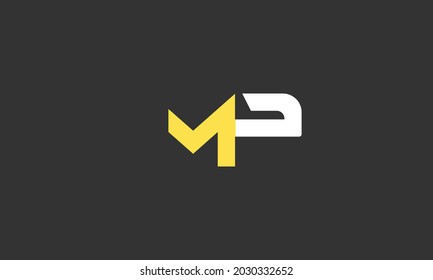 Alphabet letters Initials Monogram logo MP, PM, M and P