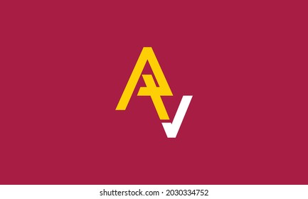 Letras alfabéticas Iniciales Logotipo de monograma AV, VA, A y V