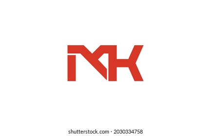 Alphabet letters Initials Monogram logo MK, KM, M and K