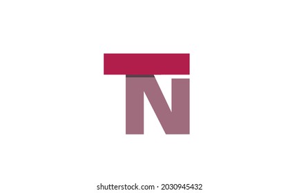 Alphabet letters Initials Monogram logo TN, NT, T and N
