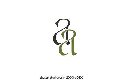 Alphabet letters Initials Monogram logo AA