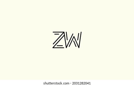 Alphabet letters Initials Monogram logo WZ, ZW, W and Z

