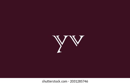Alphabet letters Initials Monogram logo YV, VY, Y and V