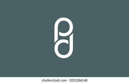 Letras alfabéticas Iniciales Logotipo de monograma PD, DP, P y D