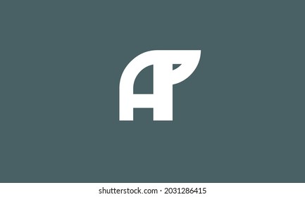 Alphabet letters Initials Monogram logo AP, PA, A and P