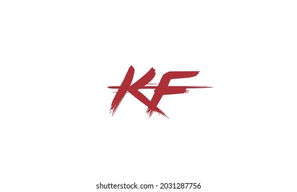 Alphabet letters Initials Monogram logo KF, FK, K and F