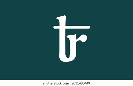 Letras alfabéticas Iniciales Logotipo de Monograma TR, RT, T y R