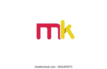 Alphabet letters Initials Monogram logo MK, KM, M and K