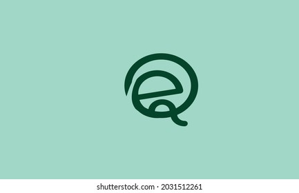 Alphabet letters Initials Monogram logo EQ, QE, E and Q