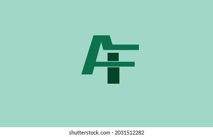 Letras alfabéticas Iniciales Logotipo de monograma AF, FA, A y F