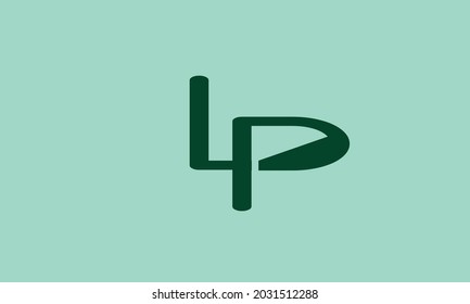 Alphabet letters Initials Monogram logo LP, PL, L and P