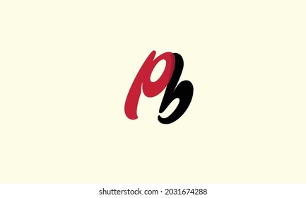 Alphabet letters Initial Monogram Logo PB, BP, P und B