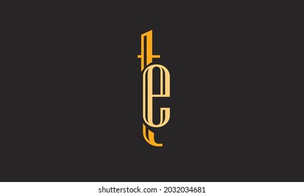 Alphabet letters Initials Monogram logo TE, T and E