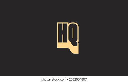 Alphabet letters Initials Monogram logo HQ, QH, H and Q