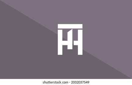 Alphabet letters Initials Monogram logo HT, H and T