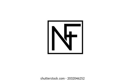 Alphabet letters Initials Monogram logo nf, FN, N and F