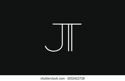 Alphabet letters Initials Monogram logo JT, TJ, J and T