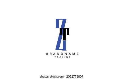 Alphabet letters Initials Monogram logo ZT, ZT INITIAL, ZT letter