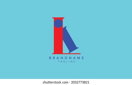 Alphabet letters Initials Monogram logo LI, LI INITIAL, LI letter