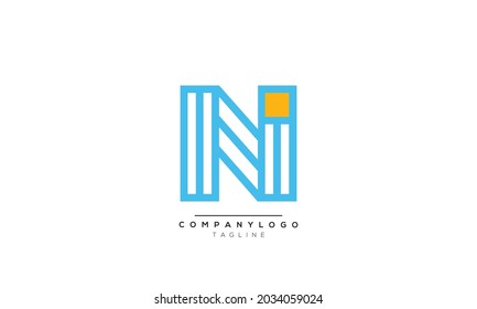 Alphabet letters Initials Monogram logo NI, N and I