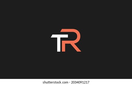 Letras alfabéticas Iniciales Logotipo de Monograma TR, RT, T y R