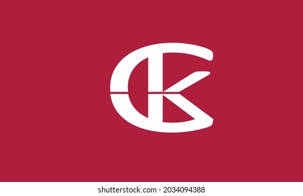 Alphabet letters Initial Monogram Logo CK, KC, C und K