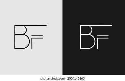Alphabet letters Initials Monogram logo BF FB B F