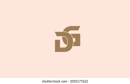 Alphabet letters Initials Monogram logo DG, GD, D and G