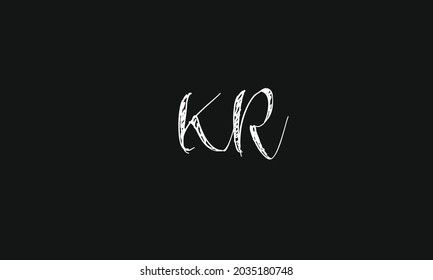  Alphabet letters Initials Monogram logo KR, RK, K and R