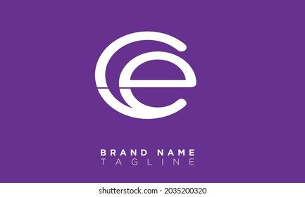 Alphabet letters Initials Monogram logo CE, EC, C and E