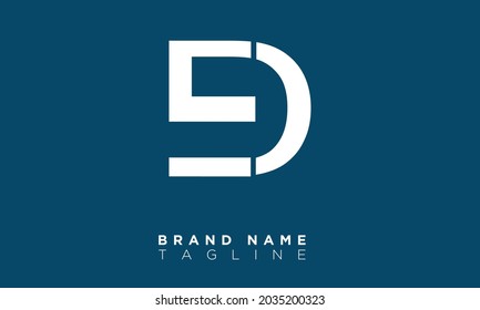 Alphabet letters Initials Monogram logo ED, DE, E and D
