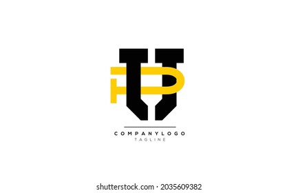 Letras alfabéticas Iniciales Logo Monograma VU, VU INITIAL, letra VU