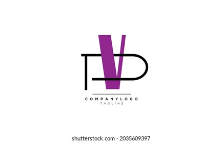 Alphabet letters Initials Monogram logo VP, VP INITIAL, VP letter