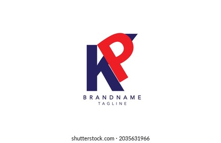 Alphabet letters Initials Monogram logo KP, INITIAL, KP letter