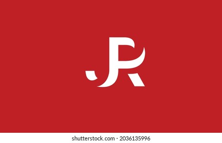 Alphabet letters Initials Monogram logo JR, RJ, J and R